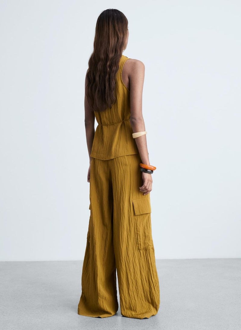 MANGO Textured Cargo Trousers  - Image 2