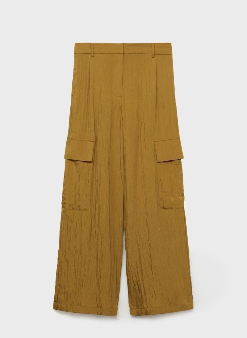 MANGO Textured Cargo Trousers  - Image 5