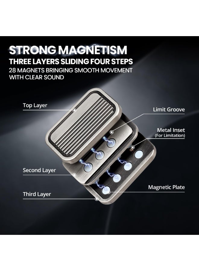 SANMUGEED Metal Fidget Slider Toys- Stress Relief EDC Fidget Sliders, Casual Metal Adult's Hand Toys for Office, Desk Stress Toy Gifts for Adults - Image 4