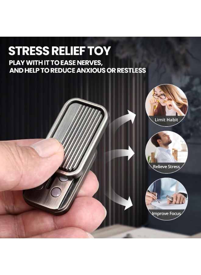 SANMUGEED Metal Fidget Slider Toys- Stress Relief EDC Fidget Sliders, Casual Metal Adult's Hand Toys for Office, Desk Stress Toy Gifts for Adults - Image 2