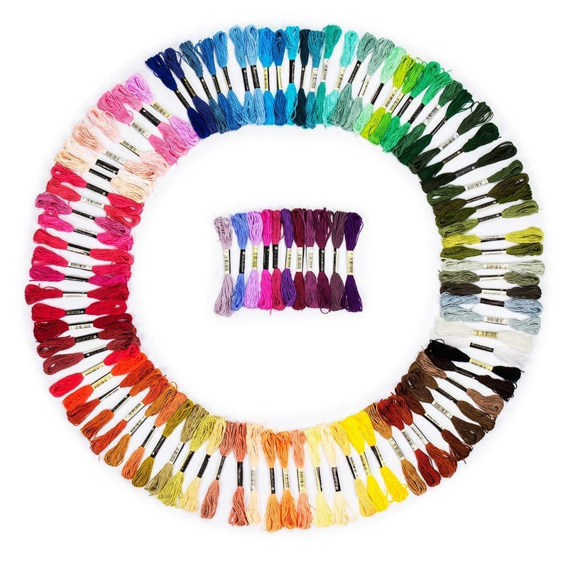 DIY Crafts DIY Crafts Pack Of 20 Pcs Red Extra 20 Pcs Embroidery Floss Rainbow Color Skeins Per Pack Cross Stitch Threads Friendship Bracelets Floss Crafts FlossPack Of 20 Pcs Red Extra  - Image 3