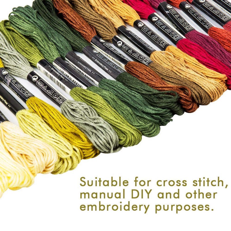 DIY Crafts DIY Crafts Pack Of 20 Pcs Red Extra 20 Pcs Embroidery Floss Rainbow Color Skeins Per Pack Cross Stitch Threads Friendship Bracelets Floss Crafts FlossPack Of 20 Pcs Red Extra  - Image 4