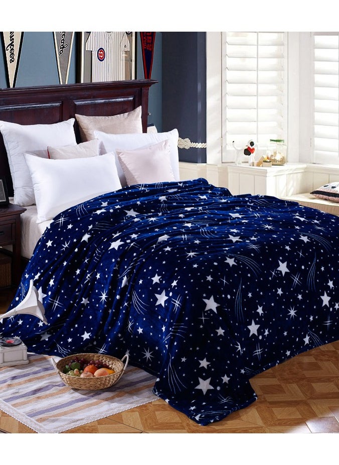 Generic Flannel Printed Blankets Bed Sheets With a Fresh Rural Style Flannel Coral Fleece Thin Bedding Blankets  - Image 1