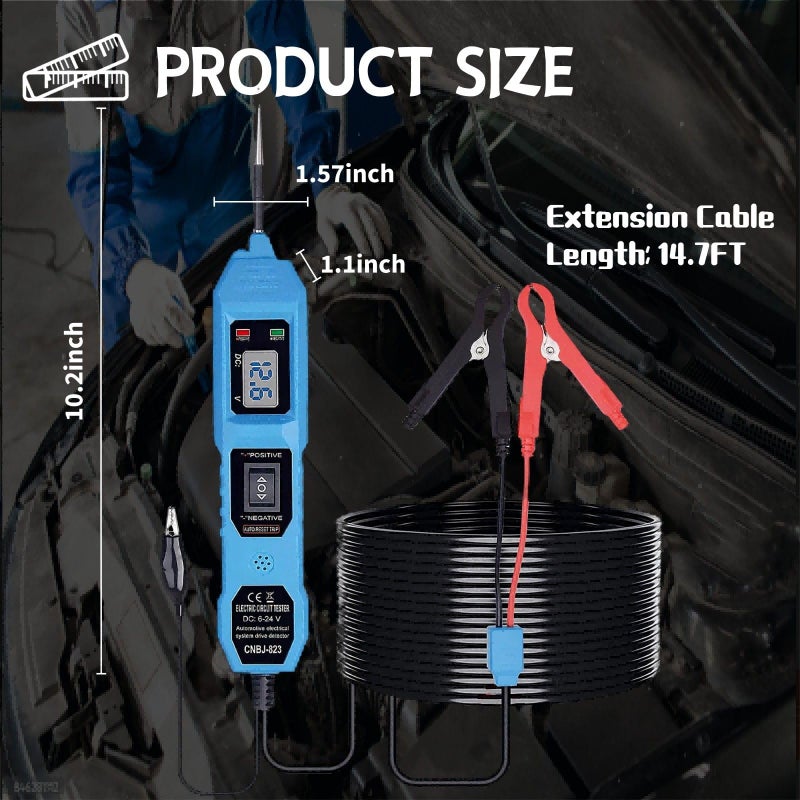 Bfminitool Power Circuit Probe Tester, 3.5V-36V DC Multifunctional Car Circuit Tester, Power Fuse & Voltage Tester with Test Light, Automotive Circuit Breake Finder Tool for Continuity Testing - Image 5