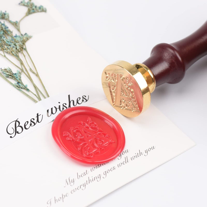 iTERYOU 2Pcs Letter A Wax Seal Stamp With Gift Box, A to Z Series, Kit for Thanksgiving - Image 2