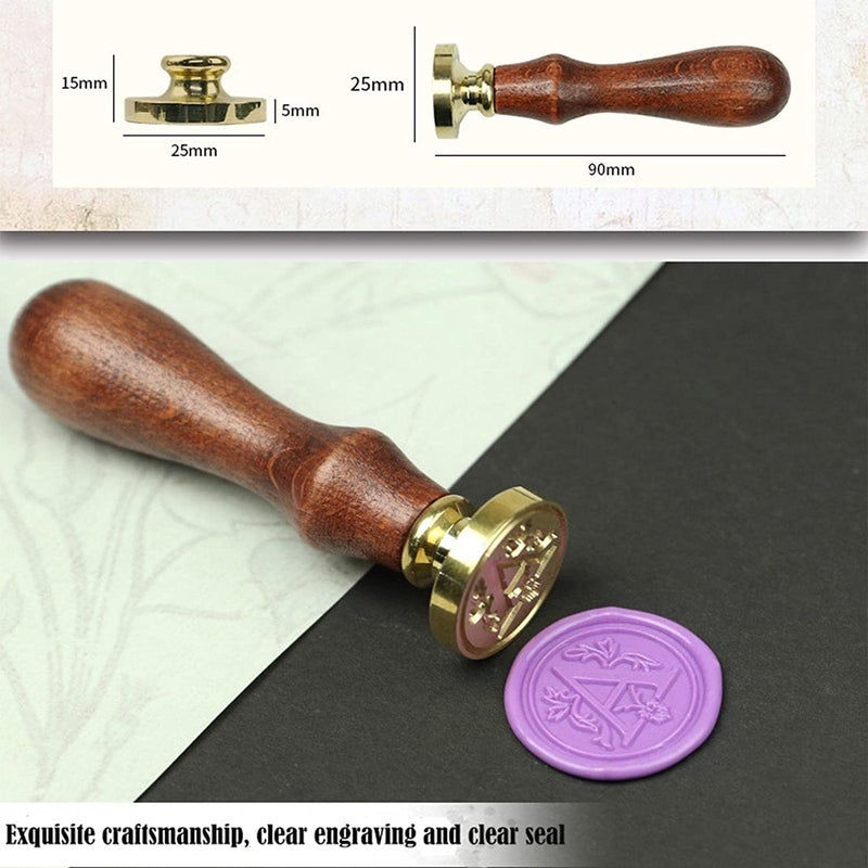 iTERYOU 2Pcs Letter A Wax Seal Stamp With Gift Box, A to Z Series, Kit for Thanksgiving - Image 5