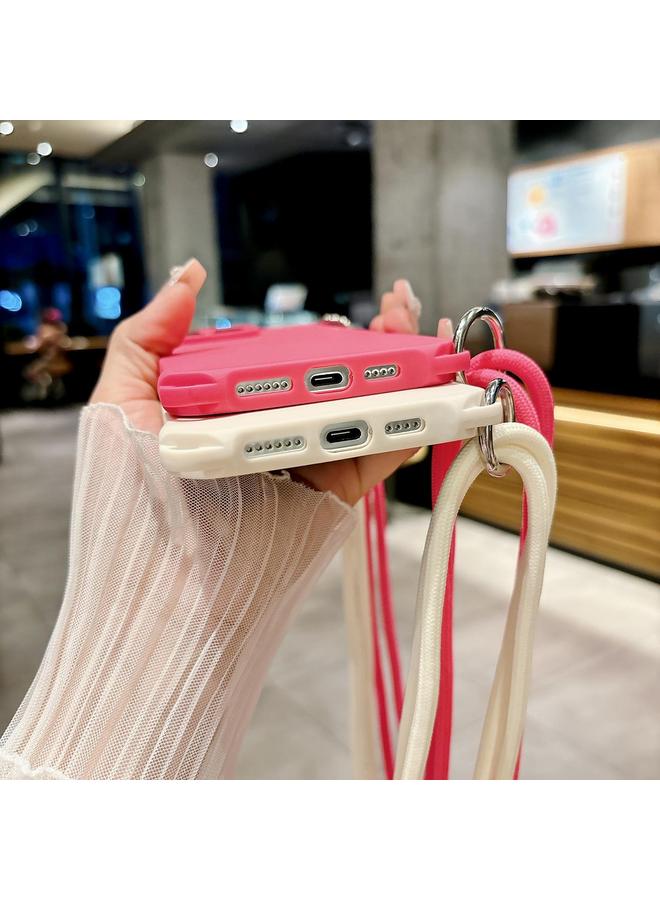 اس-توب جراب هاتف iPhone 14 Pro Max Crossbody Liquid TPU مقاوم للصدمات بأربع زوايا - Image 4