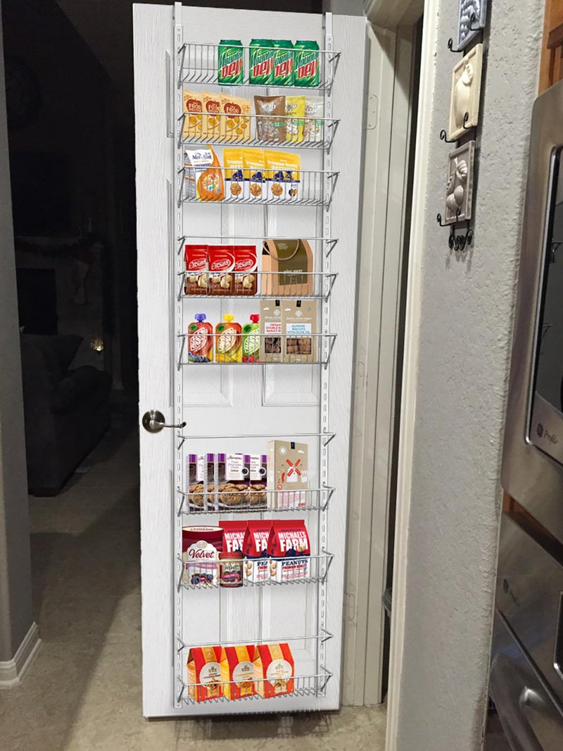 Home-Complete Over the Door Pantry Organizer - 9-Tier Organizer for Bathroom, Closet, or Kitchen Storage - Pantry Organizers and Storage by Home-Complete (White) - Image 4