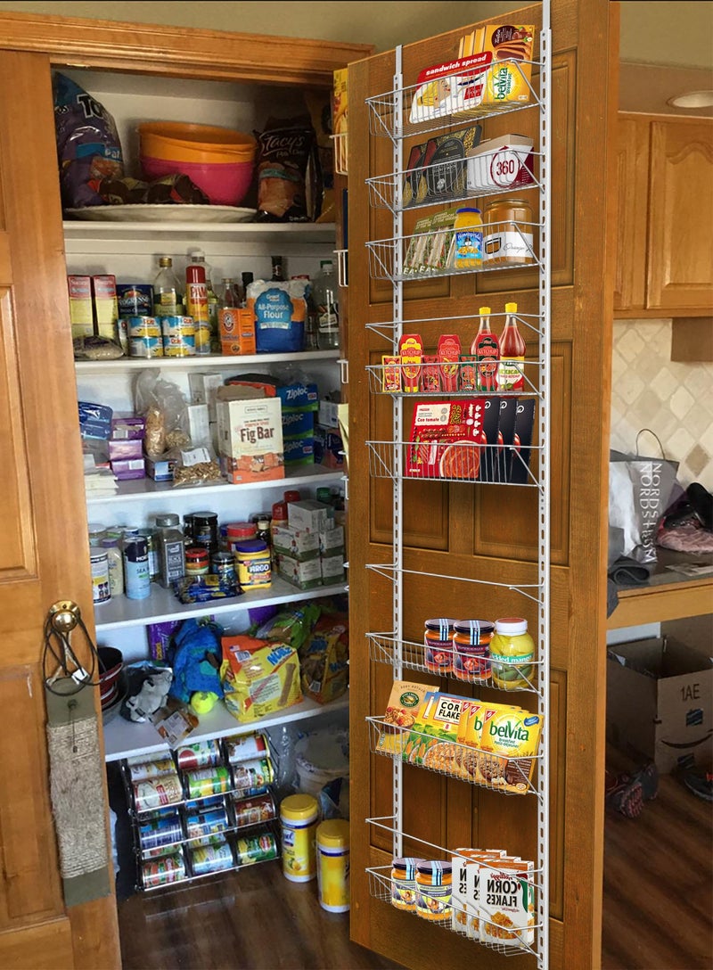 Home-Complete Over the Door Pantry Organizer - 9-Tier Organizer for Bathroom, Closet, or Kitchen Storage - Pantry Organizers and Storage by Home-Complete (White) - Image 3