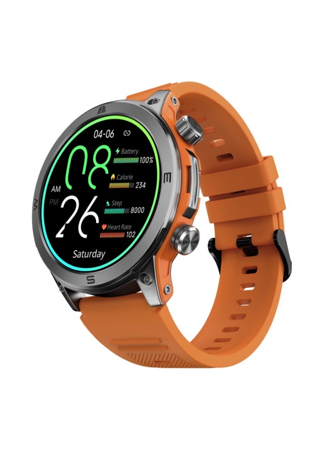 نويز Noise Newly Launched Endeavour Rugged Design 1.46" AMOLED Display Smart Watch, BT Calling, SoS Feature, Rapid Health & 100+ Sports Modes- (Fiery Orange) - Image 1