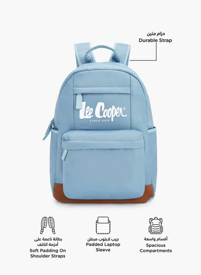 Lee Cooper GREEN Solid Backpack With Adjustable Shoulder Straps  | Best Price UAE
