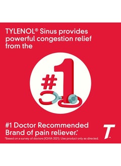 TYLENOL Sinus Plus Headache Daytime Non-Drowsy Relief Caplets, Acetaminophen 325mg, Nasal Decongestant for Sinus Pressure, Headache And Nasal Congestion Relief - 24 ct  - Image 4