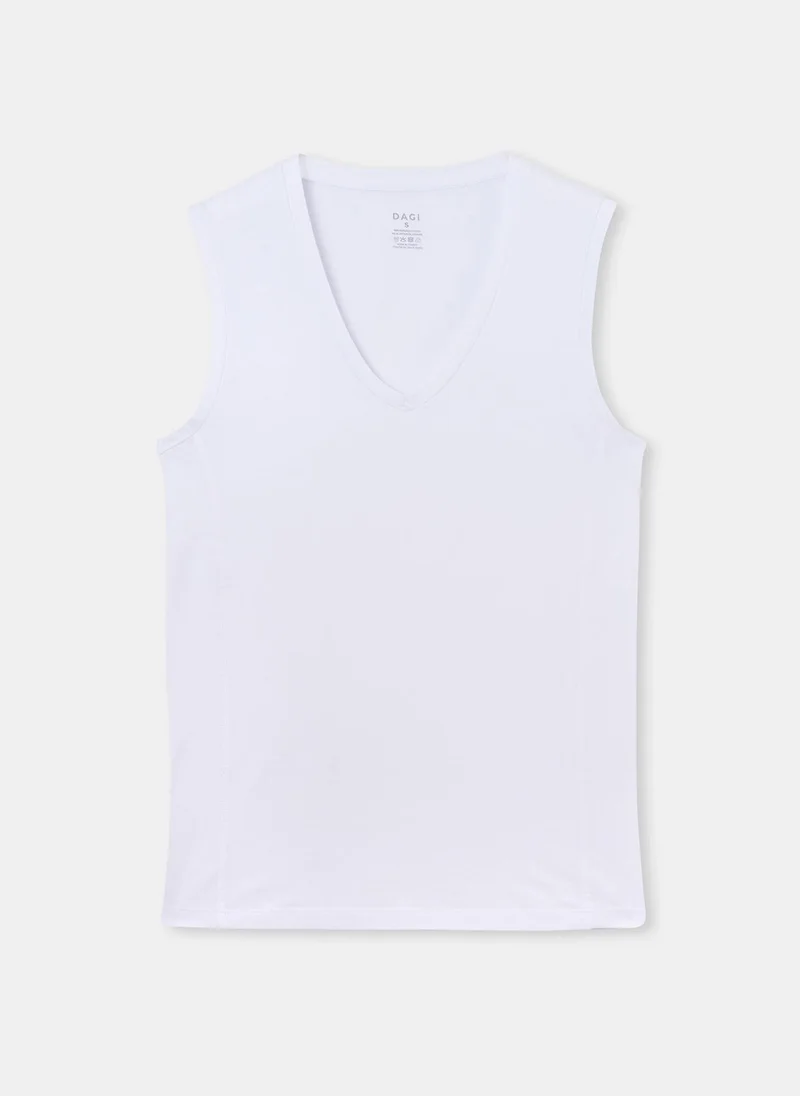 dagi  Undershirt V Neck Cotton Blend Slim Fit Underwear for Men | Best Price UAE