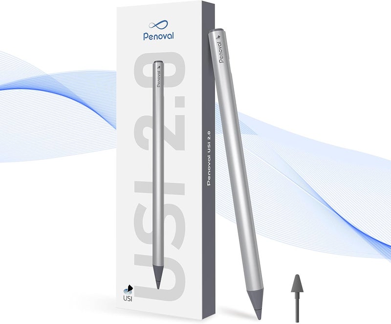 Penoval USI2.0 Stylus Pen for Chromebook, 4096 Levels Pressure for Lenovo chromebook Duet, ASUS chromebook C436, HP chromebook X360 12b, HP chromebook X360 14b Spare Tip Included, USI2.0 - Image 1