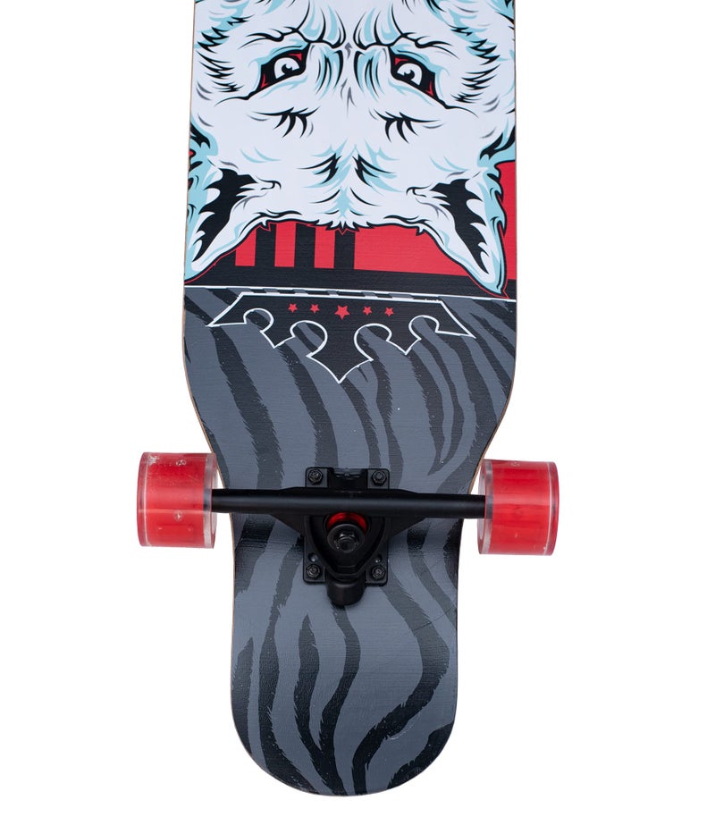 IRIS Drop Through Long-Board - Maple Skateboard with Wolf Graphic Design - Complete Skateboard Cruiser for Cruising, Carving, Free-Style and Downhill, 42 Inch x 9.5 Inch (L*W) - Image 5