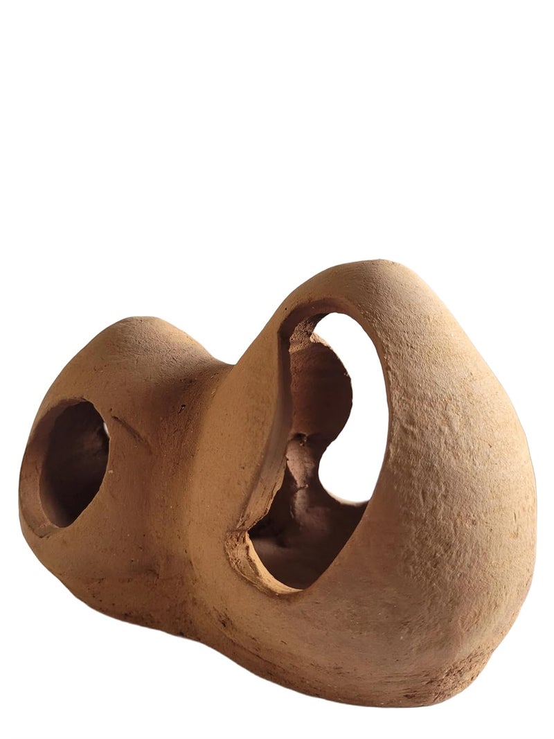 RUKDA Terracotta Aquarium Decoration – Fish Tank Cave Shelter, Ideal Breeding Hideout for Betta Fish, Shrimp, Goldfish, and Small Reptiles – Eco-Friendly & Safe (ClayHaven Pod) - Image 4