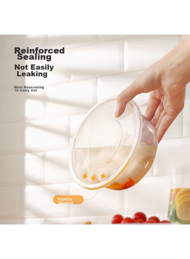 Maryya Meili Ya Disposable Bowls 750ml*20 Sets, Lunch Boxes, Takeout Containers, Plastic Thickened With Lids, Microwave Safe - Image 3