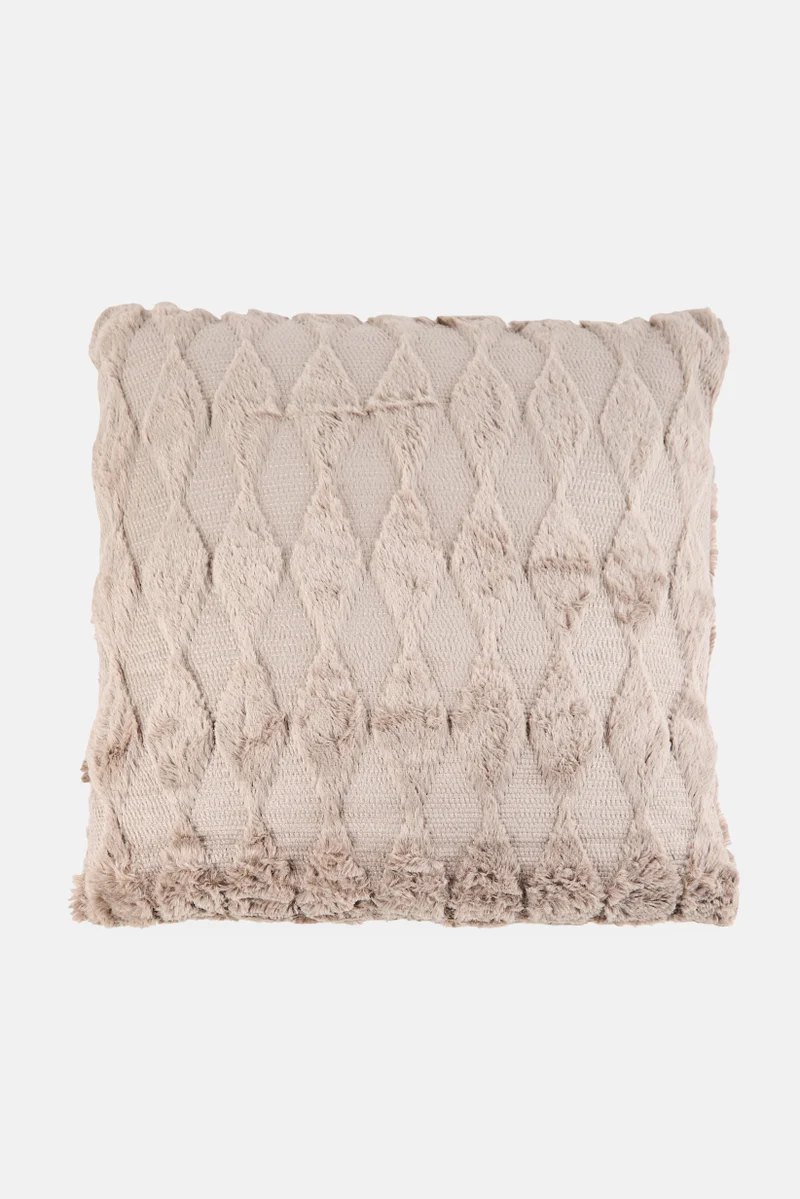 Muy Mucho Square Textured Removable Cover Cushion, Dark Grey