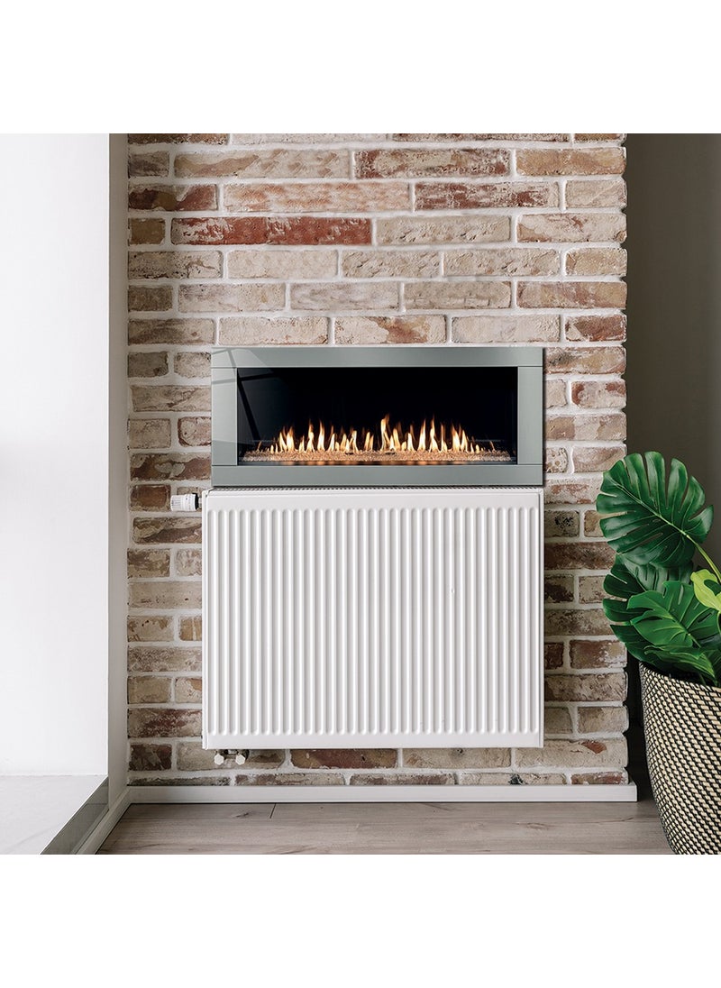 DECORITA Honeycomb Glass Top | Fireplace Look | 50cm x 120cm  - Image 1