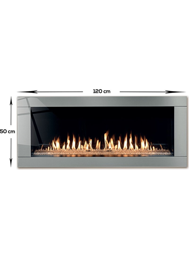 DECORITA Honeycomb Glass Top | Fireplace Look | 50cm x 120cm  - Image 4