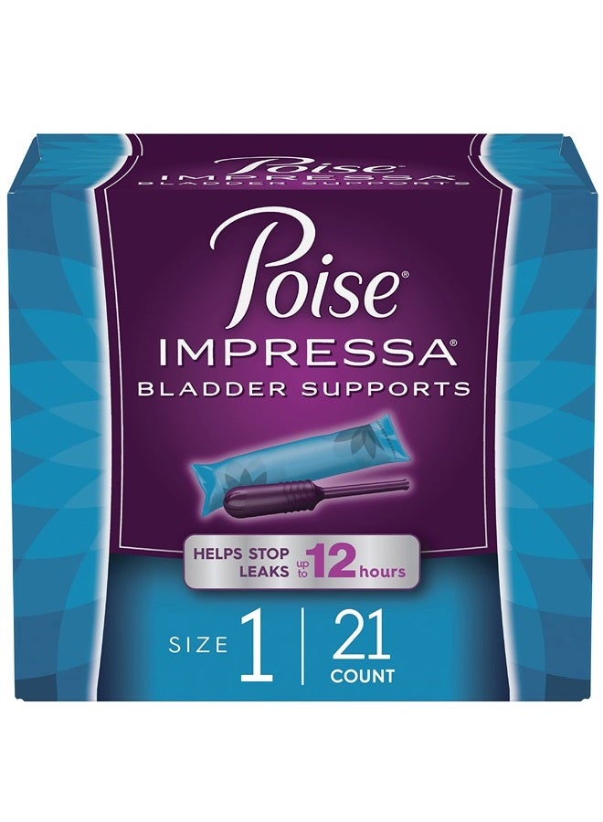 Poise Impressa Incontinence Bladder Support for Women, Bladder Control, Size 1, 21 Count (Packaging May Vary)  - Image 1
