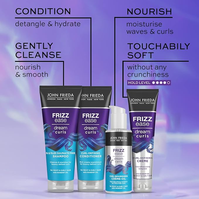 John Frieda جون فريدا فريز إيز دريم كيرلز كريم زيت مغذي 100 مل كريم تصفيف للشعر المجعد والمتموج كريم تحديد التجاعيد