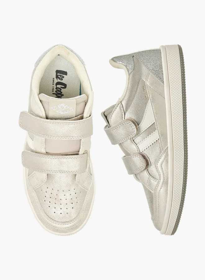 لي كوبر Girls Glitter Detail Hook and Loop Sneakers