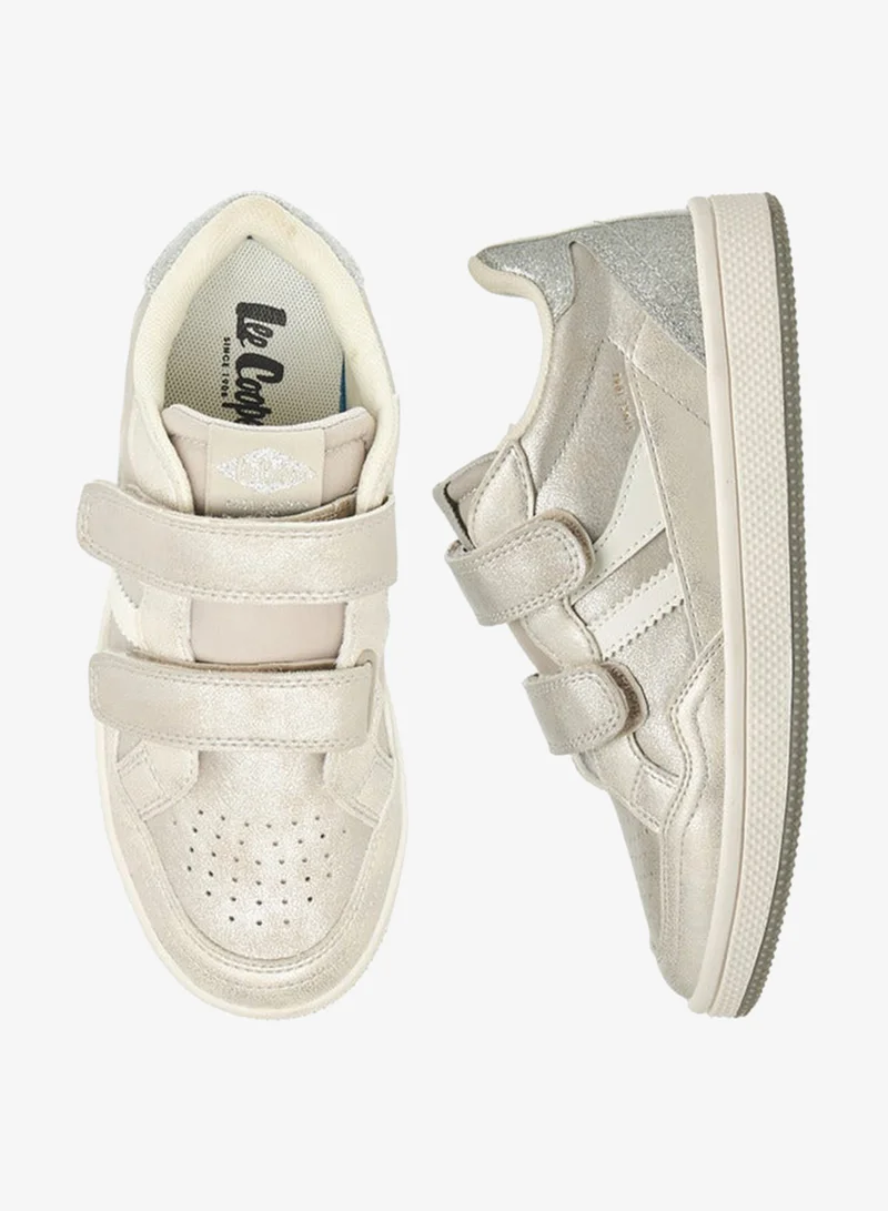 Lee Cooper Girls Glitter Detail Hook and Loop Sneakers