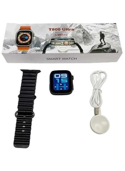 T800 Ultra Smart Watch for Men & Women - Fitness Activity, Heart Rate, Step Counter & Trackers - Waterproof 1.99 infinite Display, Bluetooth with Android & iOS Compatible