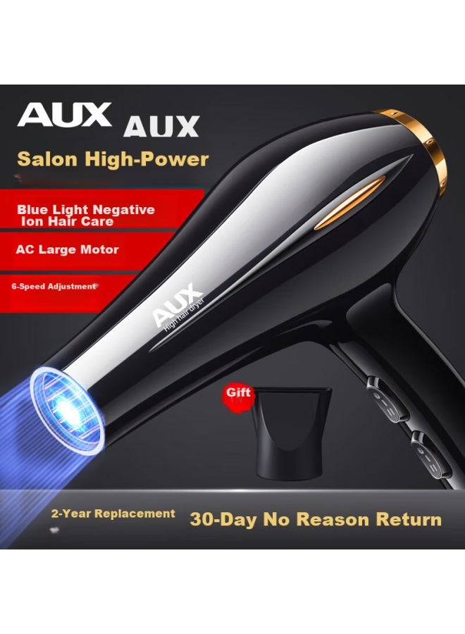 Aux Hair Dryer, High-power 2200w, Blue Light Negative Ion, Constant Temperature, Quick-drying, Strong Airflow, Professional-grade For Hair Salons - Image 1