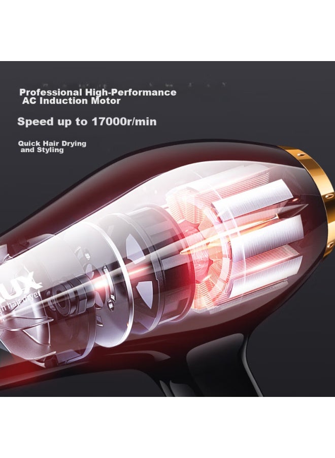 Aux Hair Dryer, High-power 2200w, Blue Light Negative Ion, Constant Temperature, Quick-drying, Strong Airflow, Professional-grade For Hair Salons - Image 5