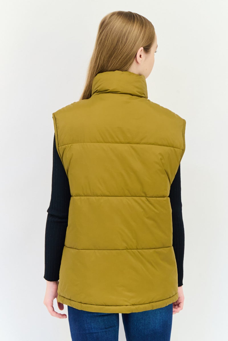 Aerie Offline by Aerie Woman Quilted Vest Jacket, Khaki - Image 3