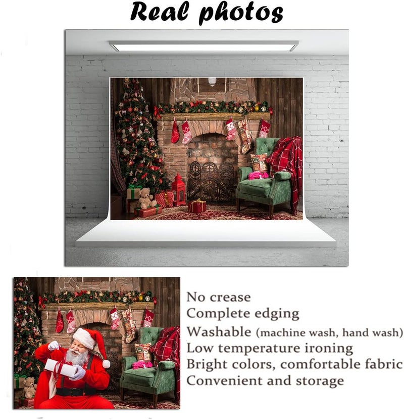 BPA خلفية تصوير مدفأة عيد الميلاد BPA 7X5 قدم - Image 3