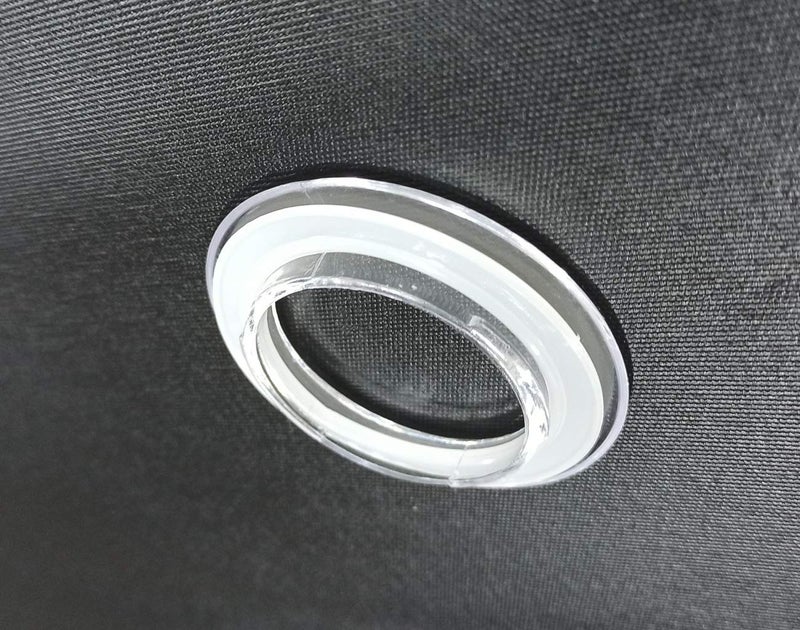 FAPBADRI Curtain Eyelet Rings with Flexi Lock, Suitable for any 1 inch Curtain Rod - Transparent - 100 Pieces - Image 5