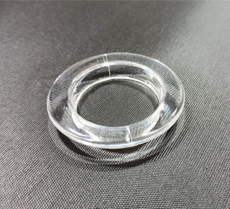 FAPBADRI Curtain Eyelet Rings with Flexi Lock, Suitable for any 1 inch Curtain Rod - Transparent - 100 Pieces - Image 1