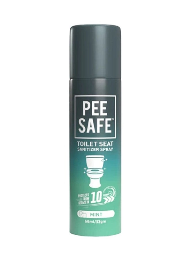PEE SAFE بخاخ مطهر لمقعد المرحاض برائحة النعناع تم اختباره من قبل أطباء الجلدية، شفاف 75 مل 8908007100063  - Image 1