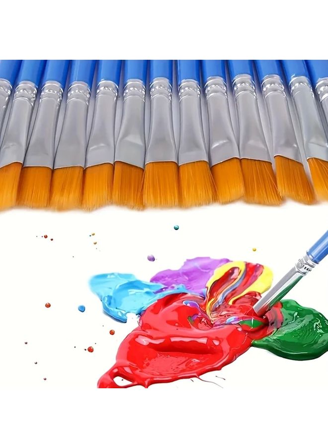 6pcs Pointy Tip Artist Paint Brush Set for Acrylic Watercolor Painting Student Stationery - Image 4