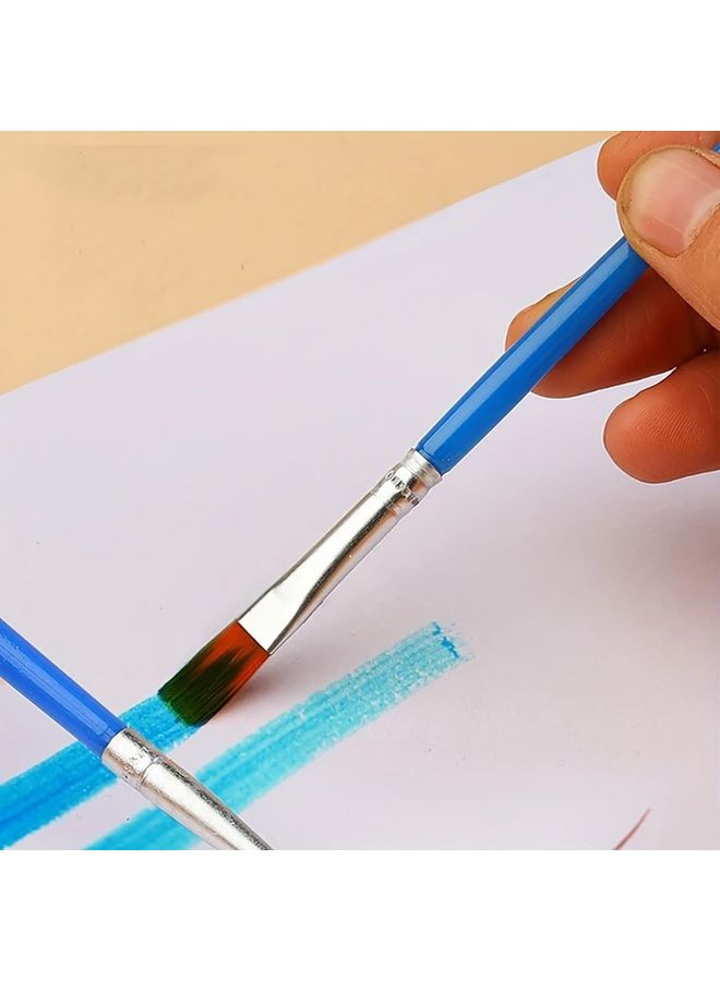 6pcs Pointy Tip Artist Paint Brush Set for Acrylic Watercolor Painting Student Stationery - Image 5