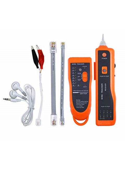 XQ-350 Network Cable Tester LAN Wire Tracker for UTP/STP Cat5/Cat6 RJ45 & RJ11 Tone Generator & Probe Kit Ethernet Cable Line Finder Continuity Check Telephone Wire Diagnose Tool