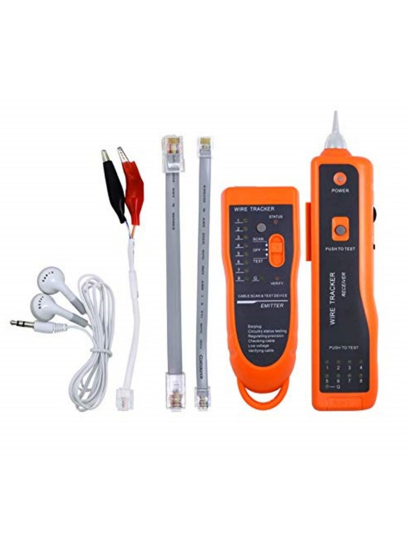 Generic XQ-350 Network Cable Tester LAN Wire Tracker for UTP/STP Cat5/Cat6 RJ45 & RJ11 Tone Generator & Probe Kit Ethernet Cable Line Finder Continuity Check Telephone Wire Diagnose Tool  - Image 1