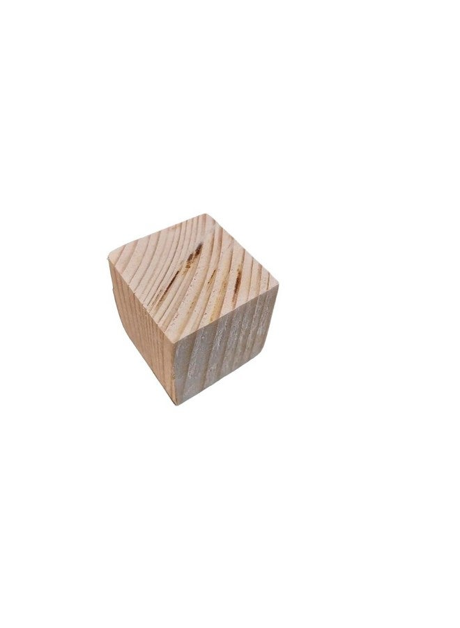Glitz Wood Blocks for Hand Crafting fine Art DIY School Project Square Blocks Natural Wooden Cube 24 pcs (2 Inch) - Image 2