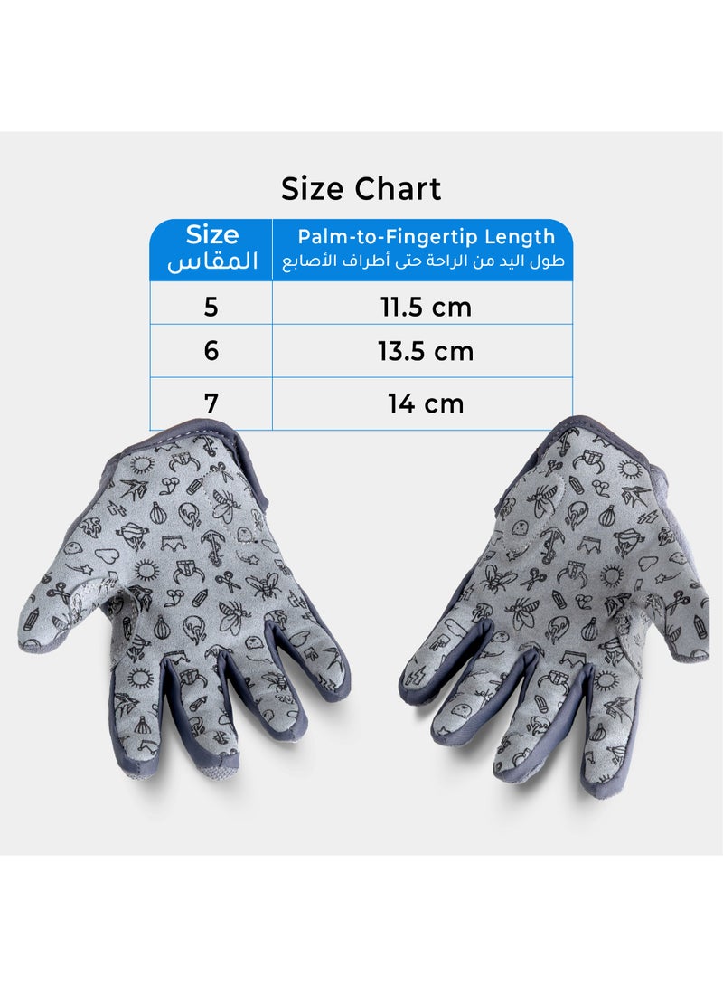 Woom Kids Bike Gloves | Breathable Mesh | Padded Palm Comfort & Grip | Youth Cycling Gloves | Size 6 | Sky Blue - Image 3