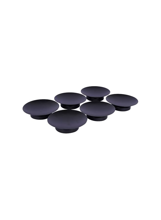 The Bros Plate Candle Holders 6 pcs Black Candle Holders for Christmas Decorations Iron Candle Holders for Halloween Modern Candle Holders for Pillar Candles Living Room Table Centerpiece - Image 4