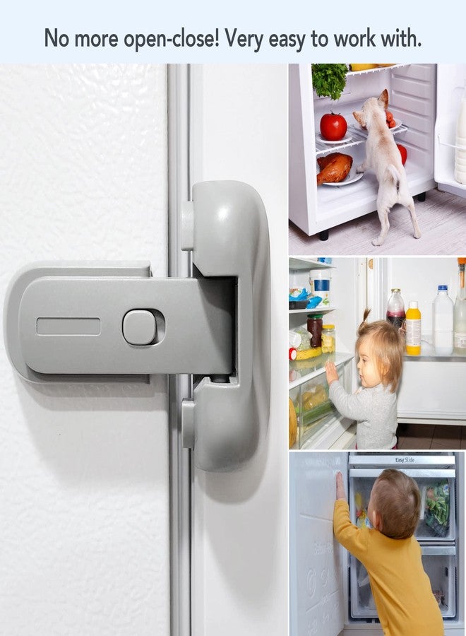 Moonybaby Baby Safety Freezer Door Latches to Keep Closed, Also for Fridge Lock for Kids, 1 Pack, Space Gray - Image 2