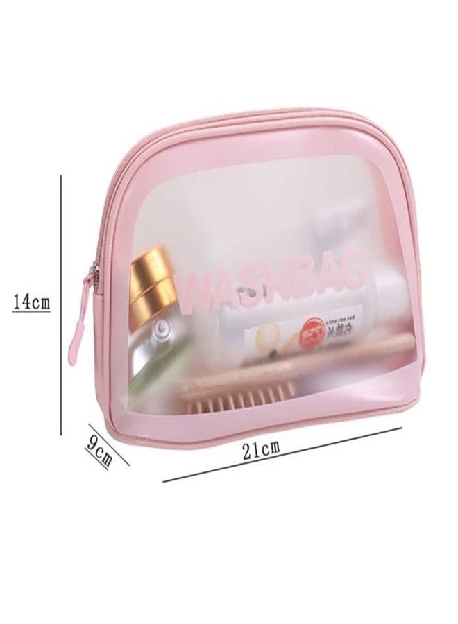 CherryBox Makeup Bag Travel Cosmetic Bag for Women Girls Zipper Pouch Makeup Organizer Bag PU Leather Waterproof Cute Toiletry Bags Small Size (Pink) - Image 3