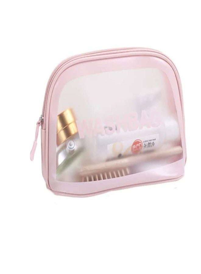 CherryBox Makeup Bag Travel Cosmetic Bag for Women Girls Zipper Pouch Makeup Organizer Bag PU Leather Waterproof Cute Toiletry Bags Small Size (Pink) - Image 1