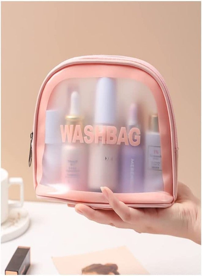 CherryBox Makeup Bag Travel Cosmetic Bag for Women Girls Zipper Pouch Makeup Organizer Bag PU Leather Waterproof Cute Toiletry Bags Small Size (Pink) - Image 2