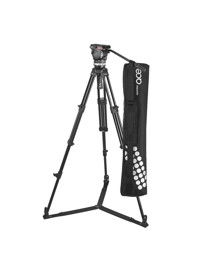 Sachtler 3-Section Aluminum Tripod with Ace M Fluid Head (Black) - Image 1