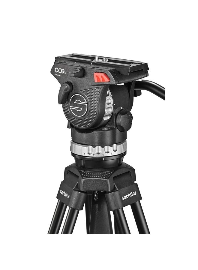 Sachtler 3-Section Aluminum Tripod with Ace M Fluid Head (Black) - Image 2
