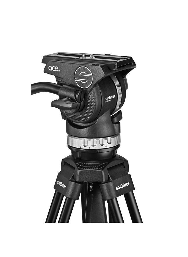 Sachtler 3-Section Aluminum Tripod with Ace M Fluid Head (Black) - Image 3
